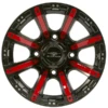 Falcon Ridge Color Accent Kit - Red, Raptor CI-8S, 15 Inch Wheel, 4/137