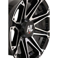 14x7 4/110 4+3 (+10mm) High Lifter HL3 Wheel - Gloss Blk-Mach