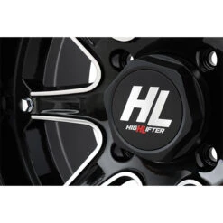 12x7 4/156 4+3 (+10mm) High Lifter HL4 Wheel - Gloss Blk-Mach