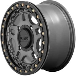 KS240 Recon Beadlock 15x7 4/156 Gun Metal - Gloss Black Ring +38 Wheel