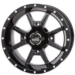 14x7 4/110 5+2 Frontline 556 Black Wheel