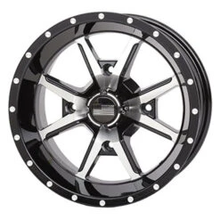 14x7 4/137 5+2 Frontline 556 Black & Machined Wheel